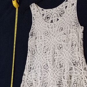 White Lace Sleeveless Dress